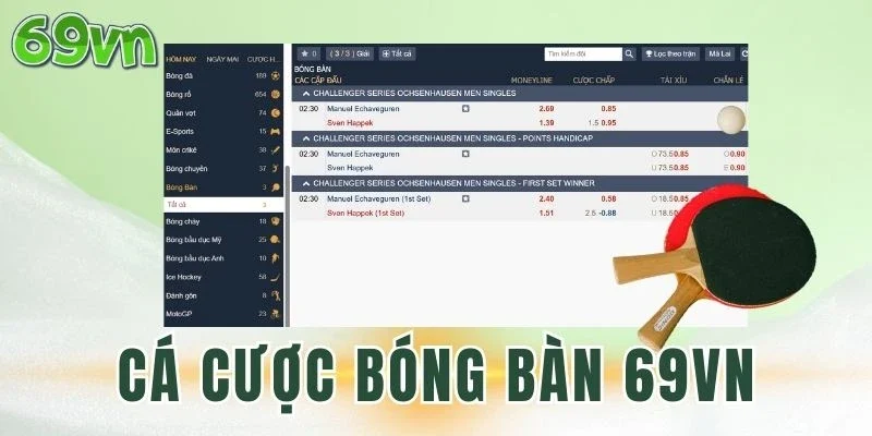Nhận xét về bộ môn cá cược bóng bàn 69VN