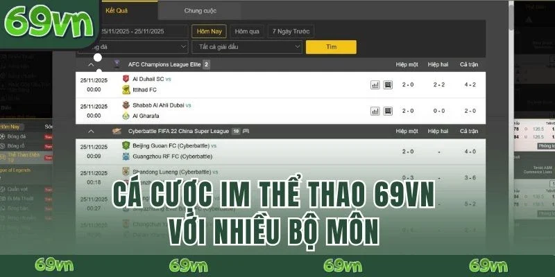 IM Thể Thao 69VN cập nhật nhiều bộ môn vận động