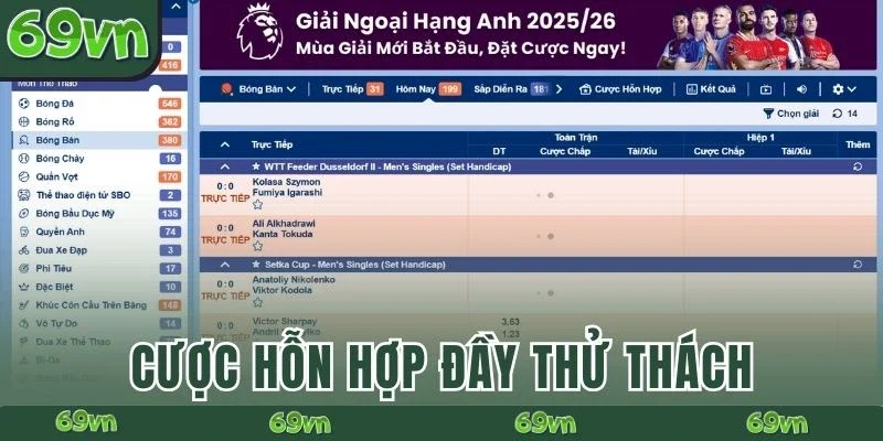 Cược hỗn hợp đầy thử thách