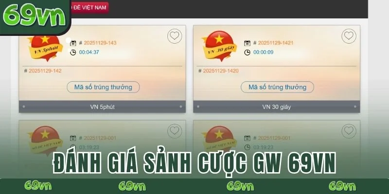 Đánh giá sảnh cược GW 69VN