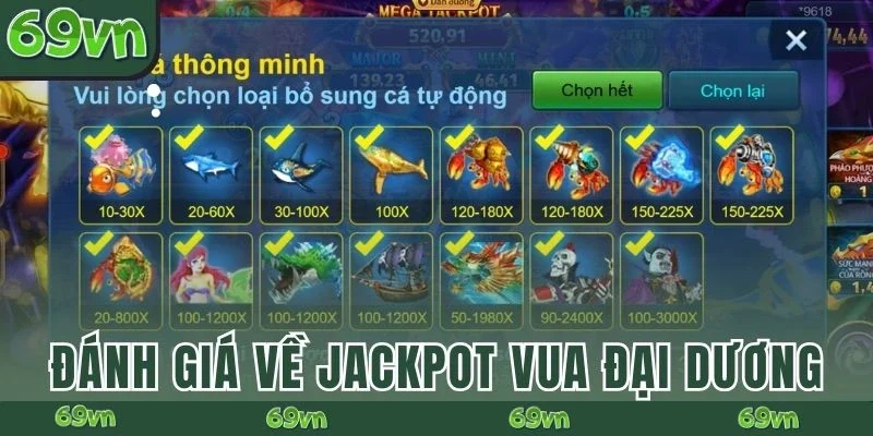 Đánh giá về Jackpot Vua Đại Dương