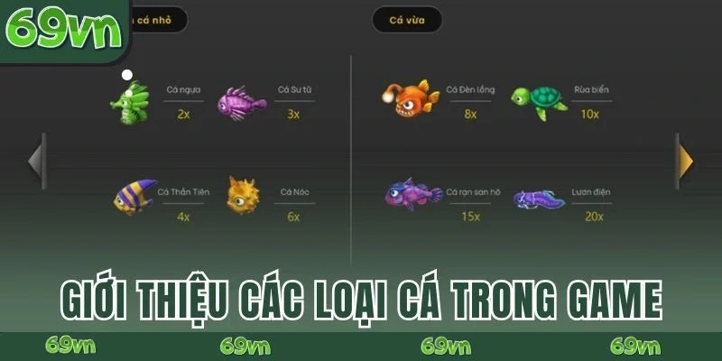 Giới thiệu các loại cá trong game