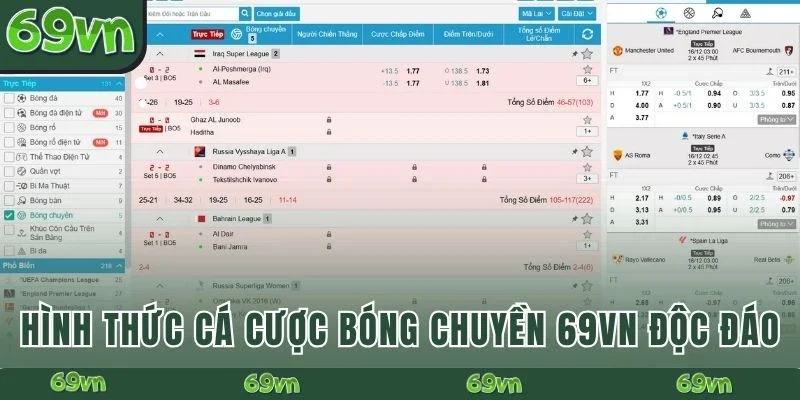 Hình thức cá cược bóng chuyền 69VN độc đáo