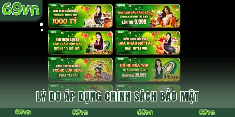 Lý do áp dụng chính sách bảo mật
