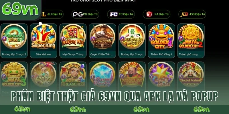 Phân biệt thật giả 69VN qua APK lạ và popup