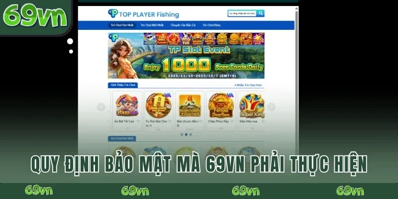 Quy định bảo mật mà 69VN phải thực hiện