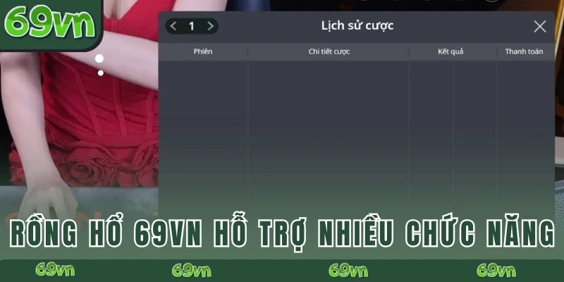 Rồng Hổ 69VN có hỗ trợ nhiều chức năng hiện đại