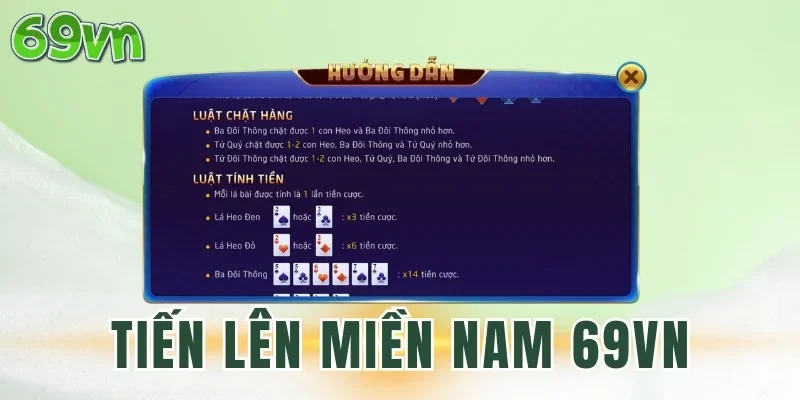 Nguyên tắc chặt bài trong Tiến Lên Miền Nam 69VN