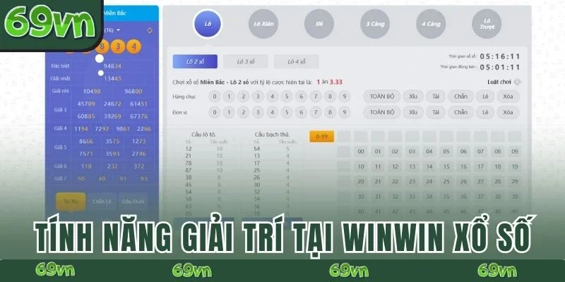 Tính năng giải trí tại WinWin xổ số