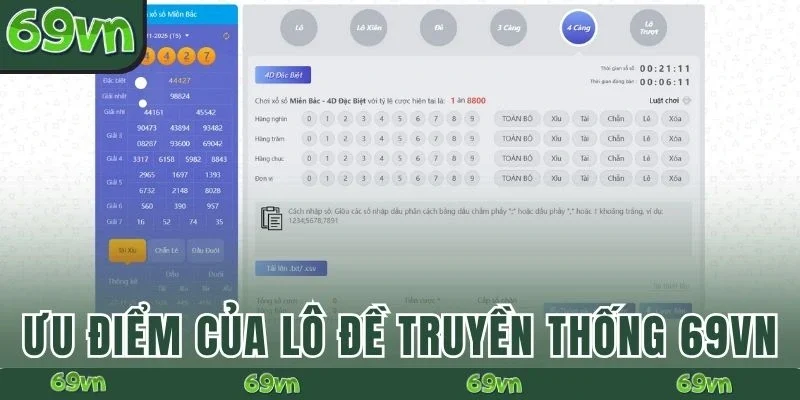 Ưu điểm của lô đề truyền thống 69VN